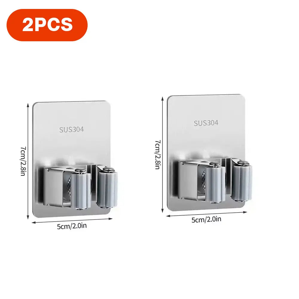 Gancio adesivo multiuso per mop e scope – supporto da parete in acciaio inox e…