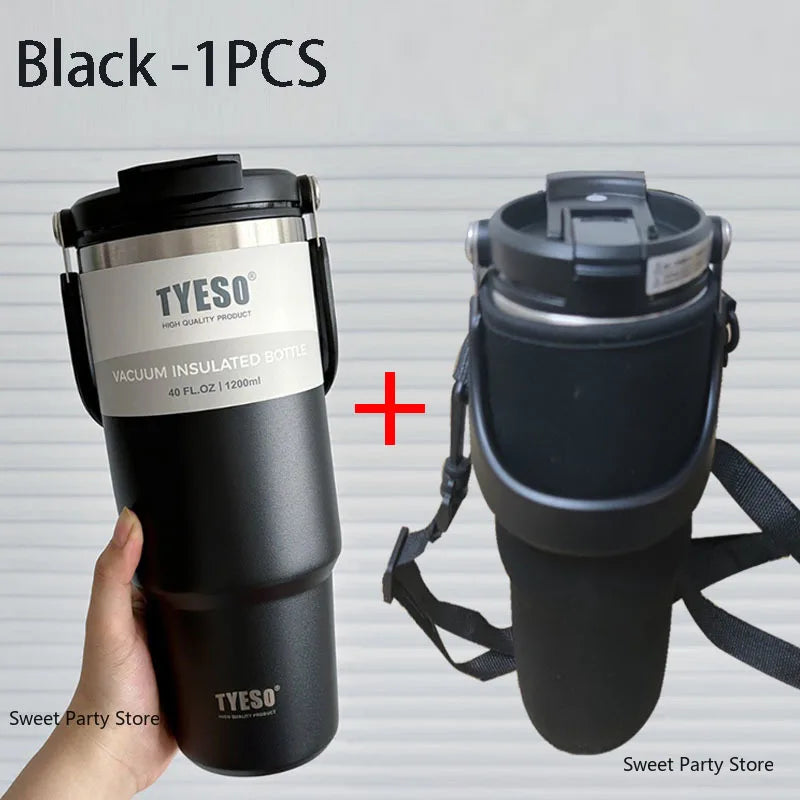 Thermos in acciaio inox 600‑1200 ml con doppio isolamento e tappo multifunzione