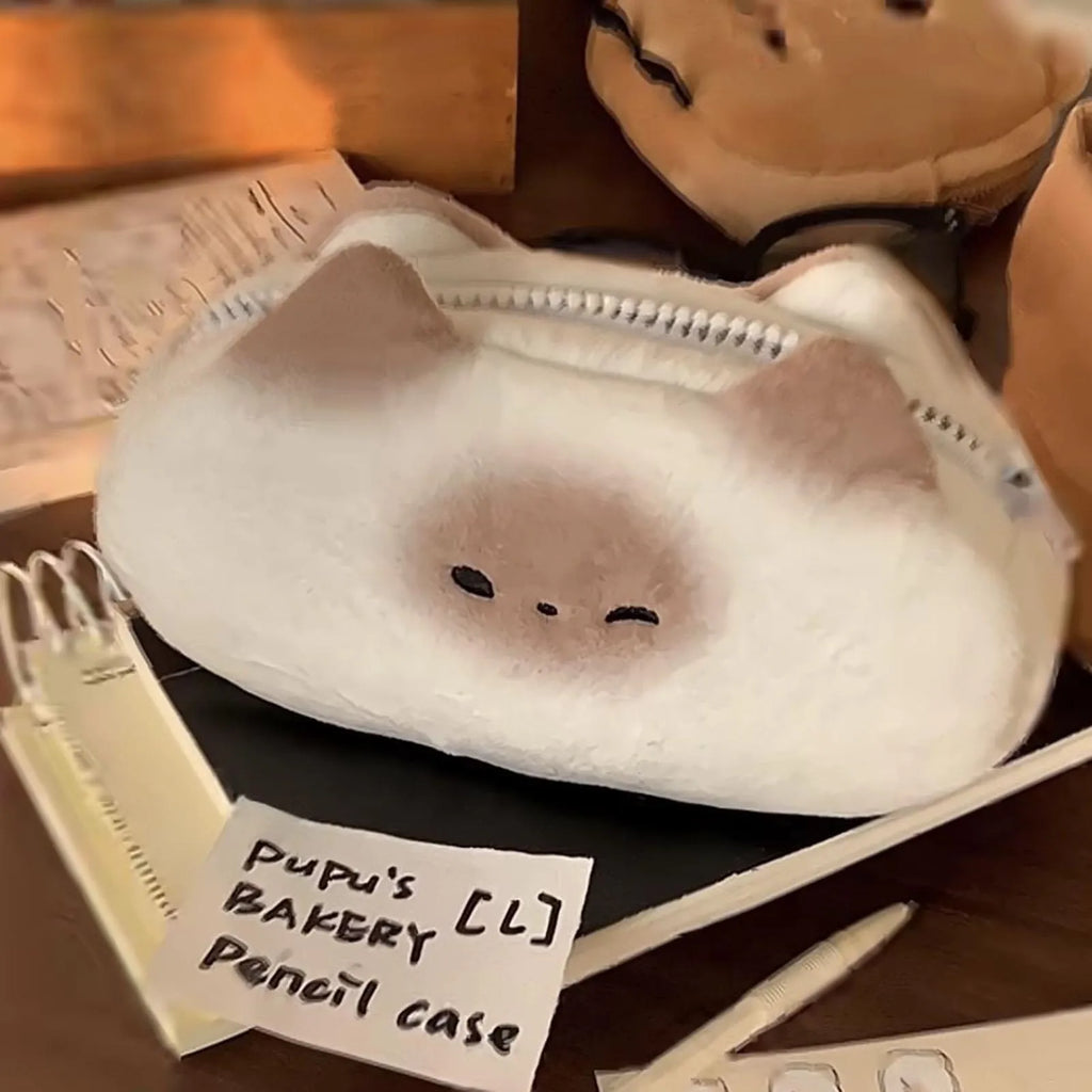 Trousse en peluche en forme de loutre – grande capacité, design kawaii