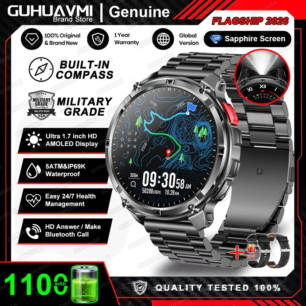 Smartwatch militare T‑Rex 3 Pro 1100 mAh GPS waterproof 5ATM – 1.73″ AMOLED