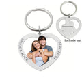 Double-Sided Engraving Is Possible, Customized Photo Portrait Heart-Shaped Stainless Steel Keychain, a Warm and Personalized Keepsake, Suitable for Daily Key Storage and as a Portable Accessory. It Can Be Used as an Exclusive