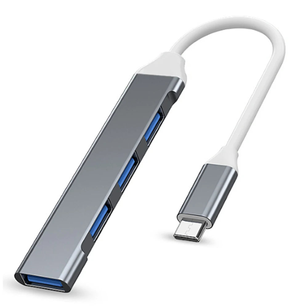 Hub USB‑C 4 porte USB 2.0 OTG – Compatibile con Xiaomi, Lenovo, MacBook, Air