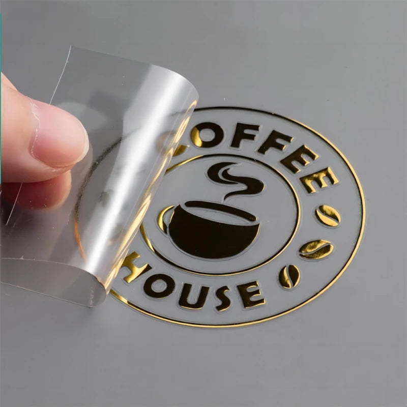 Sticker 3D personalizzati in oro o argento – stampa UV, varie forme e dimensioni