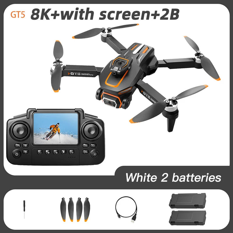 Mini Drone GT5 4K/8K con telecamera HD, motore brushless e evitamento ostacoli