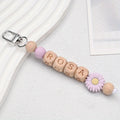 1pc Custom Personalized Daisy Wooden Keychain, Name Tag Keychain, Bag Charm, Christmas/Valentine's Day Gift