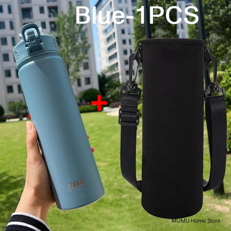 Thermos da 600/750 ml in acciaio inox con cannuccia – Mantiene caldo e freddo