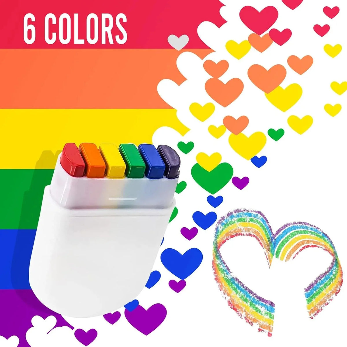 Set da 2/5/10/20 Crayons Arcobaleno – Pittura a Cera Colorata per Feste e…