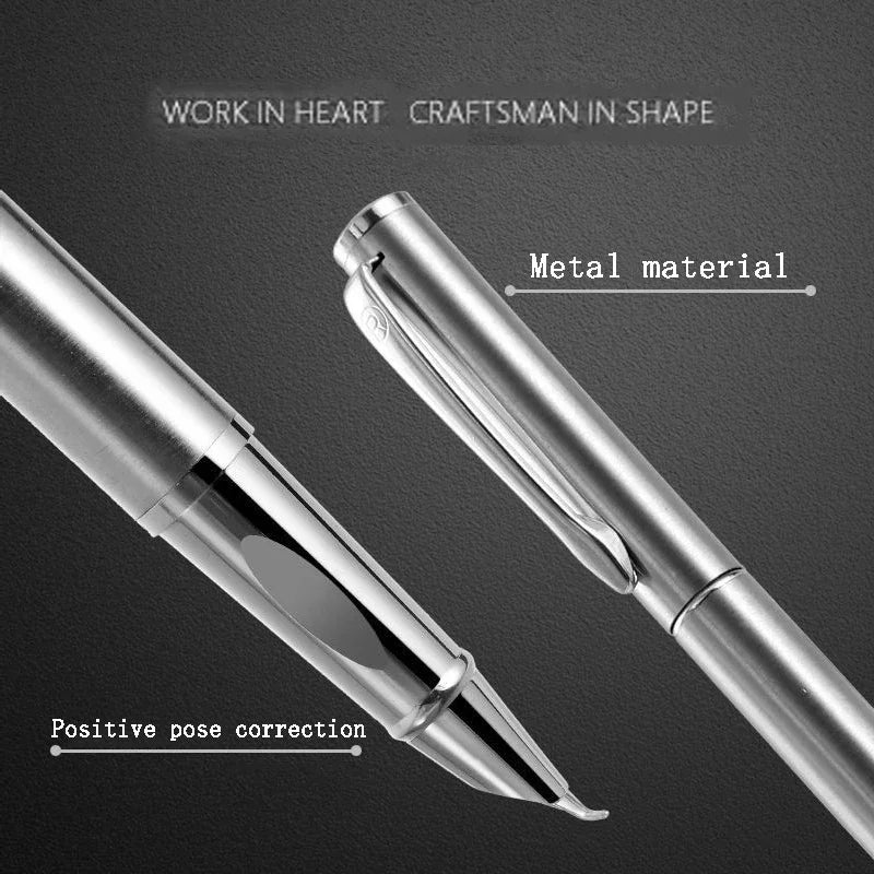 Penna stilografica metallica con punta curva 0.38/0.8/1.3 mm – Lusso per…