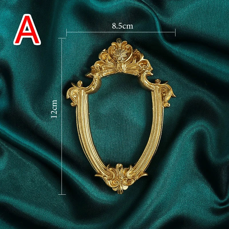Cornice fotografica dorata per nail art e gioielli - Accessorio per shooting