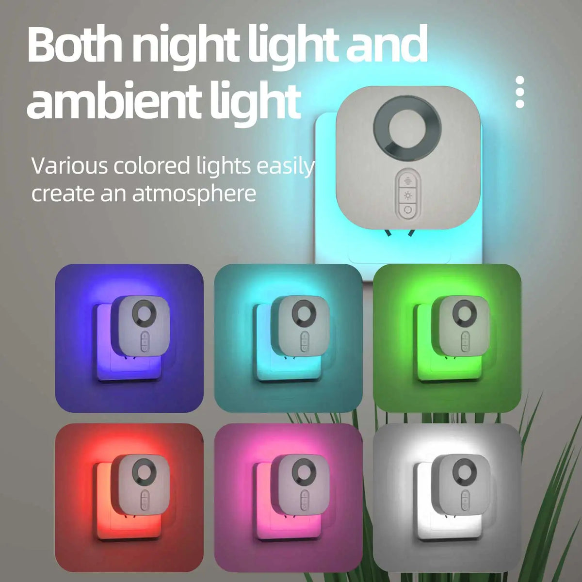 Lampada LED da parete con sensore di movimento, presa EU, luce notturna 3000K