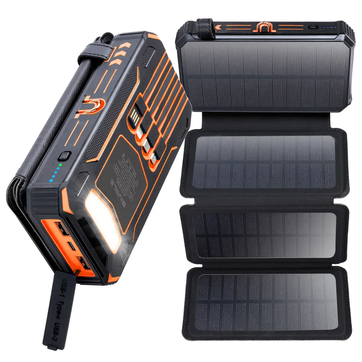 Power Bank 20000 mAh con Ricarica Solare – Compatibile iPhone, Xiaomi, Huawei