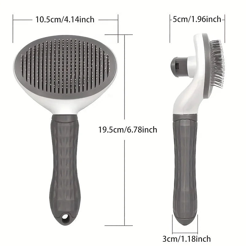 Pet Hair Removal Comb per Cani - Slicker Brush con Funzione Automatica
