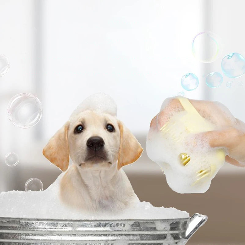 Spazzola da bagno multifunzione per cani e gatti – setole morbide in plastica…