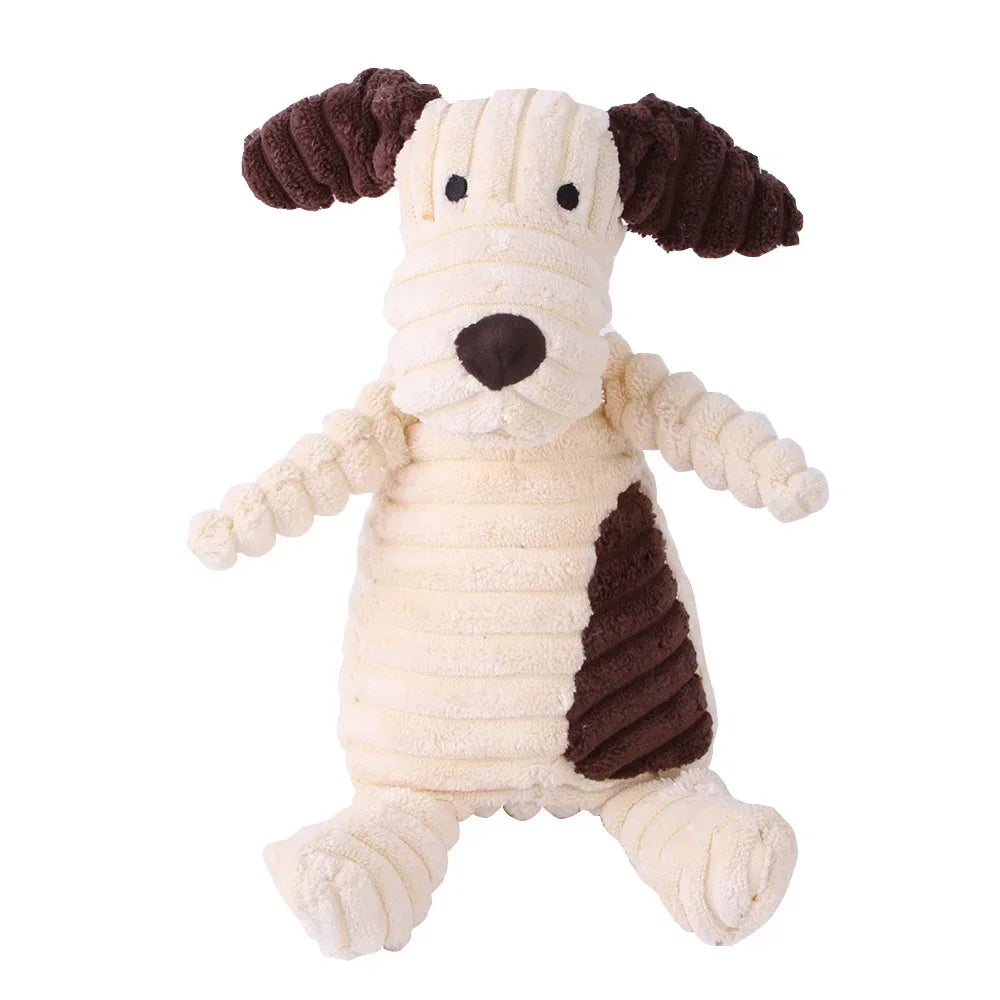Giocattolo peluche a forma di animale per cani – morso resistente e suono