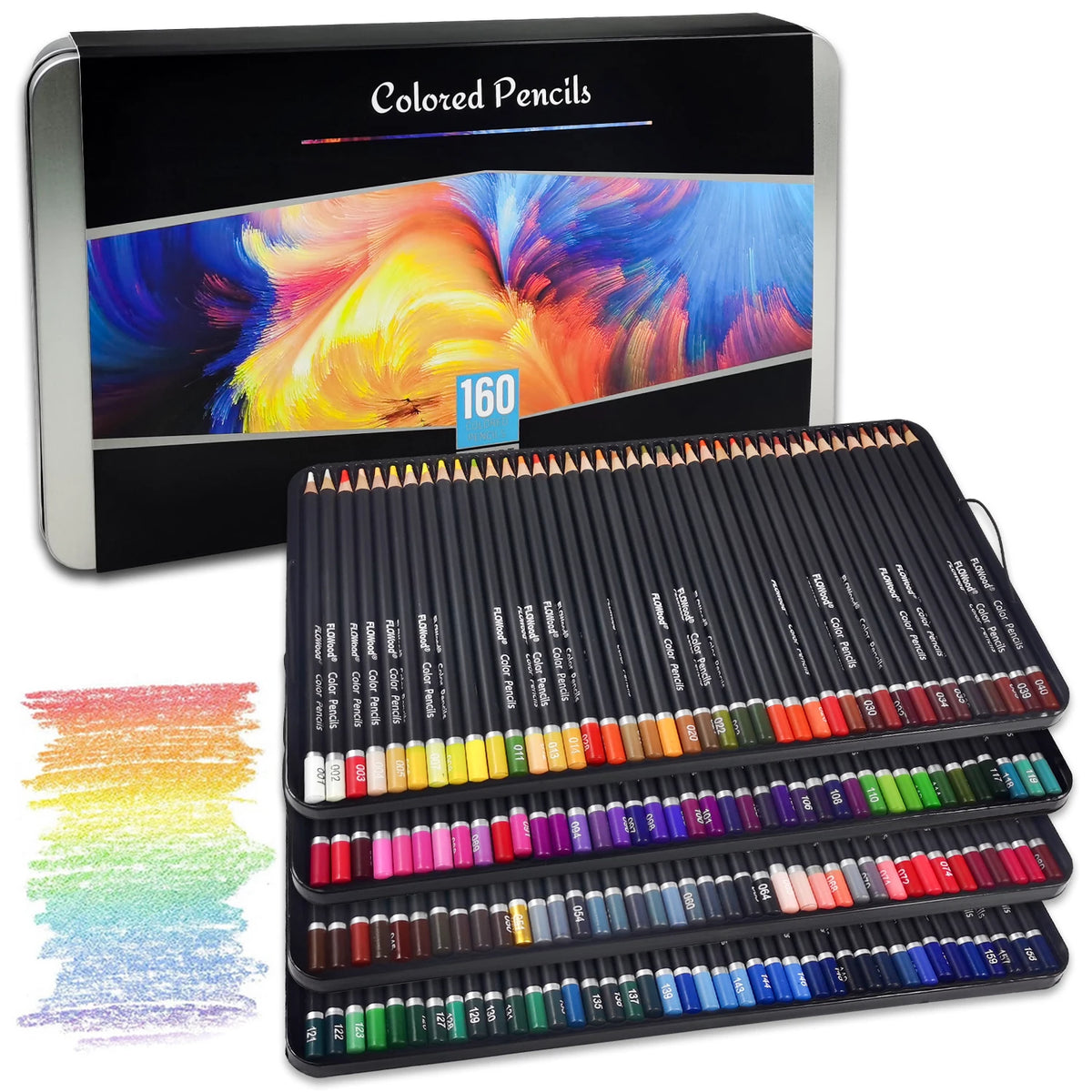 72/120/160 Watercolour Pencils Set, Premium Pigments for Mixing, Drawing For Artists, in Tin Presentation Box