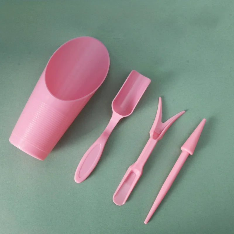 Set da 4 attrezzi da giardinaggio in plastica resistente – pala, cucchiaio,…