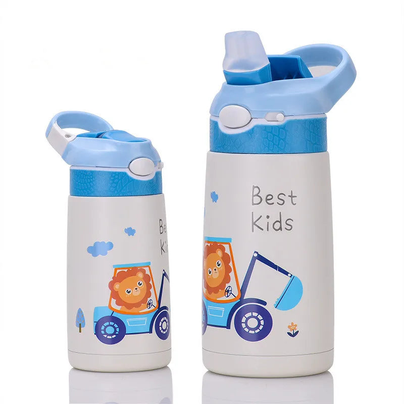 Borraccia termica 400 ml per bambini in acciaio inox 316 con cannuccia a becco