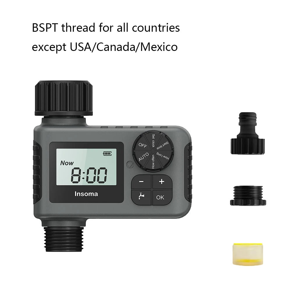 Timer automatico per irrigazione con display LCD e protezione IPX7