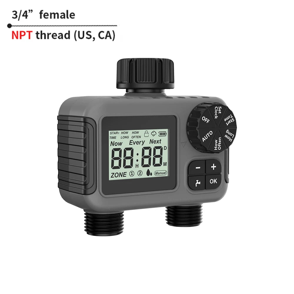 Timer programmabile per irrigazione giardino 1-3 zone con ritardo pioggia