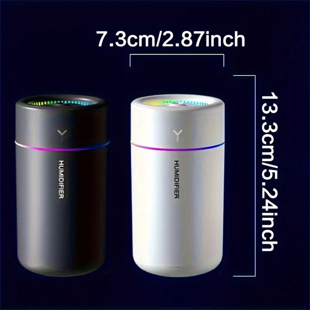 Umidificatore da Auto LED Colorato, Aromaterapia Silenziosa, Ultrasonico <1L