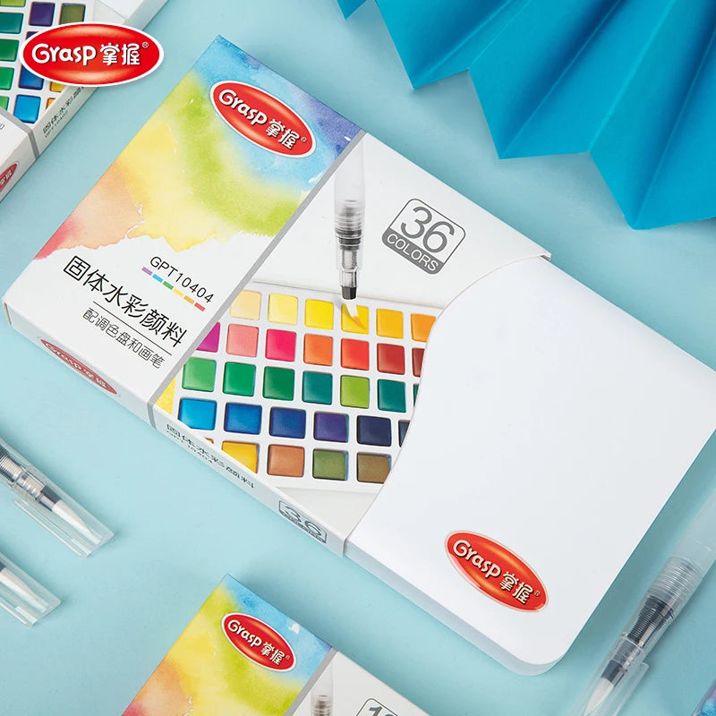 Set di acquerelli 12/24/36/48 colori con pennarelli ad acqua per artisti