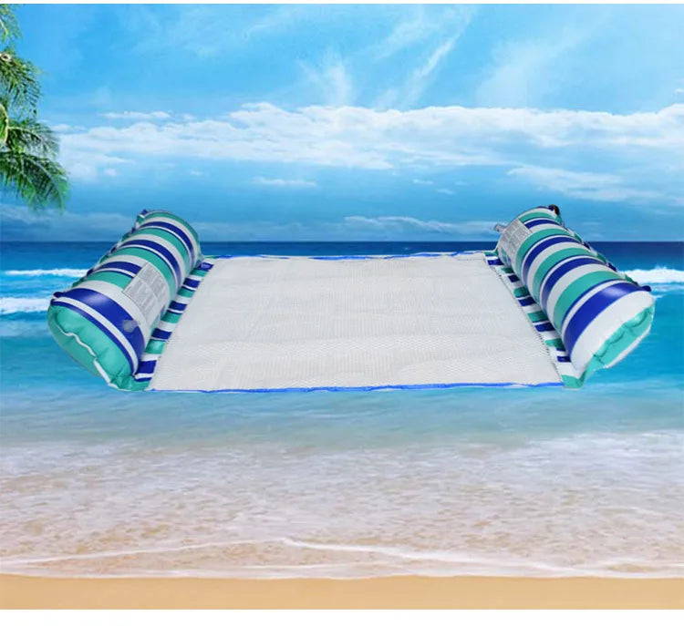 Hamac gonflable pliable – matelas flottant pour piscine et plage