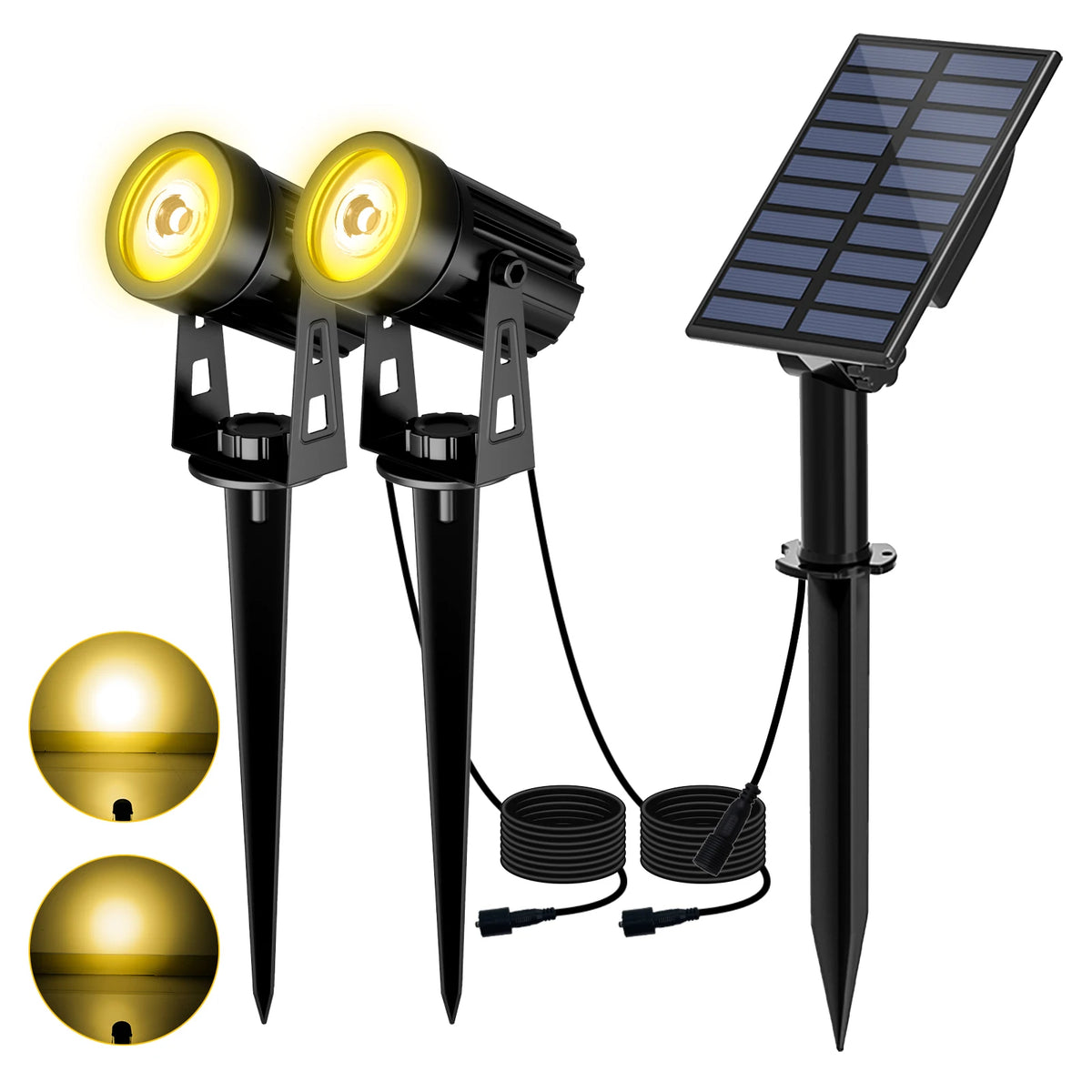 Lampada da Giardino Solare LED 3000K/6000K/RGB, IP65, 5 m, Dimmabile