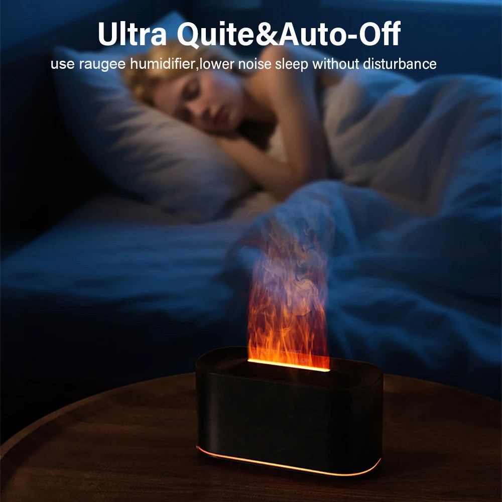 Diffusore aromaterapico con fiamma arcobaleno, luce LED e umidificazione…