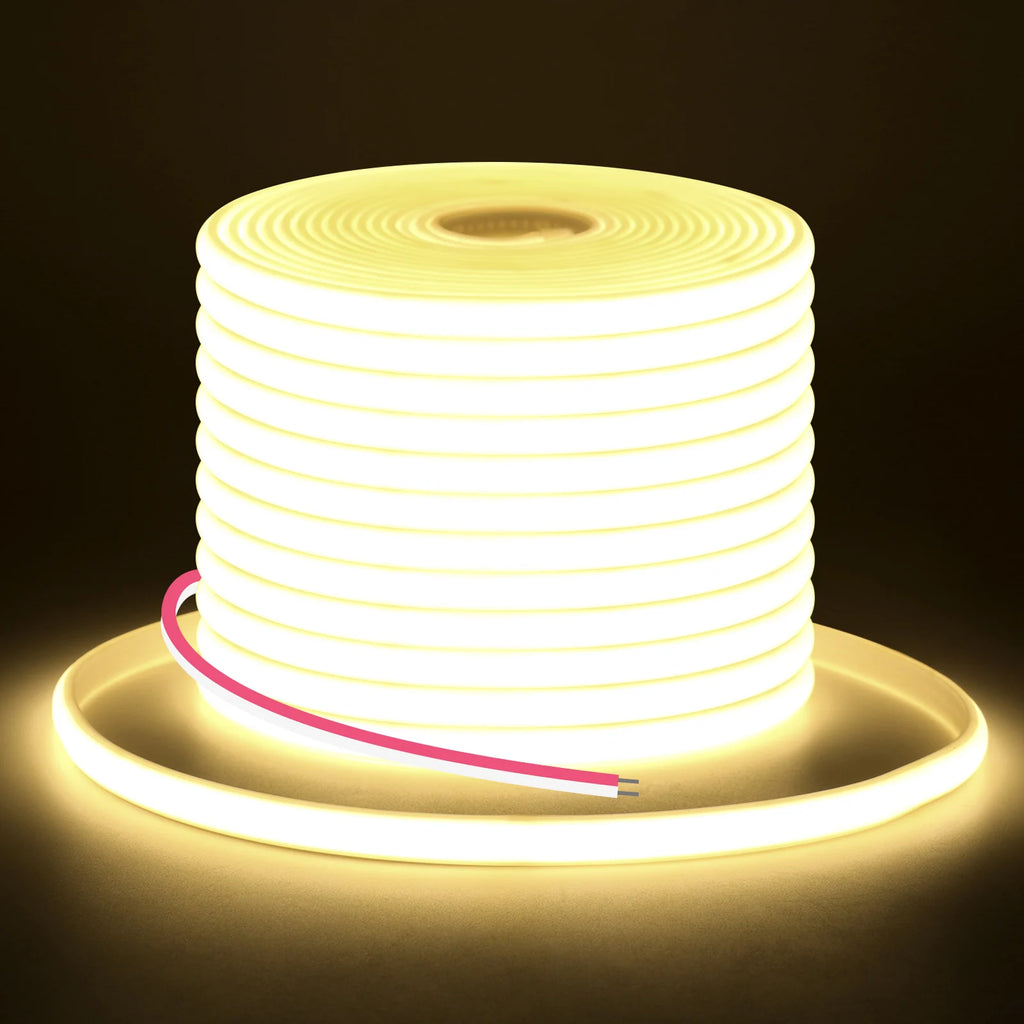 12V 24V COB LED Strip 320LEDs Flexible Neon Tape Light IP67 Waterproof LED Ribbon Rope Density Linear Light with Adhesive Tape