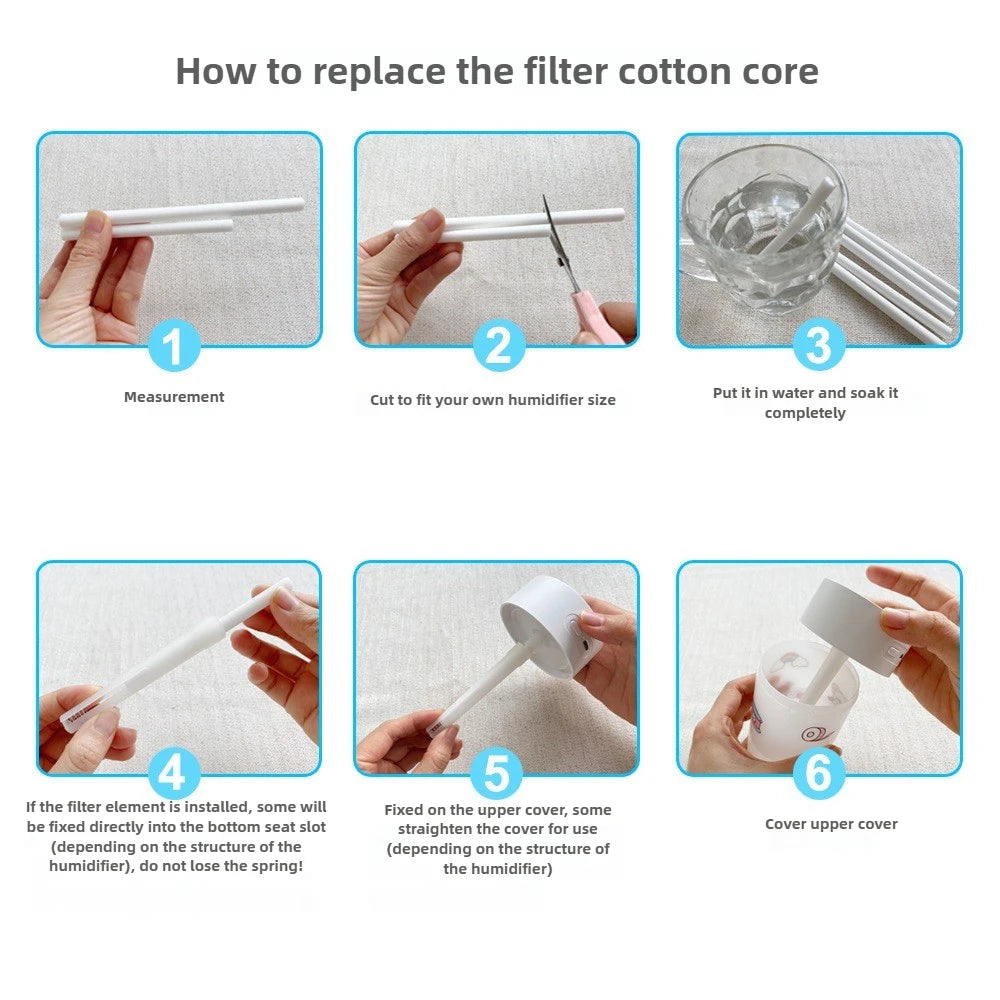 Home Fragrance Diffuser Stick Replacement Cotton Rod Adjustable Size For Humidifier And Home Decoration