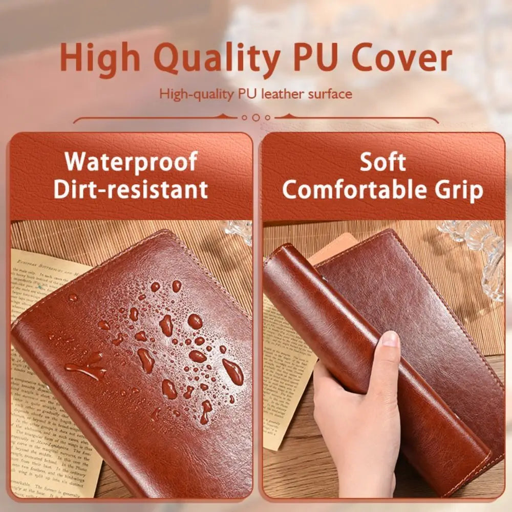 Vintage A5/A6 Notebook Loose-leaf PU Leather Diary Book Detachable Shell Binder Notepad Gift