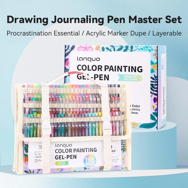 Set di penne gel colorate 45/162/207 - punta 0,6 mm per scrittura e disegno