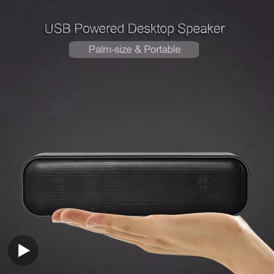 Soundbar USB da 2x3W per PC, Laptop e TV – Design Compatto e Plug‑and‑Play