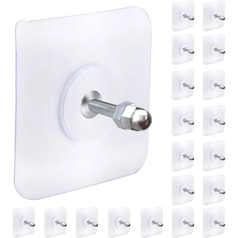 Ganci adesivi trasparenti per parete, senza viti, pacchetti da 2-10 pezzi –…