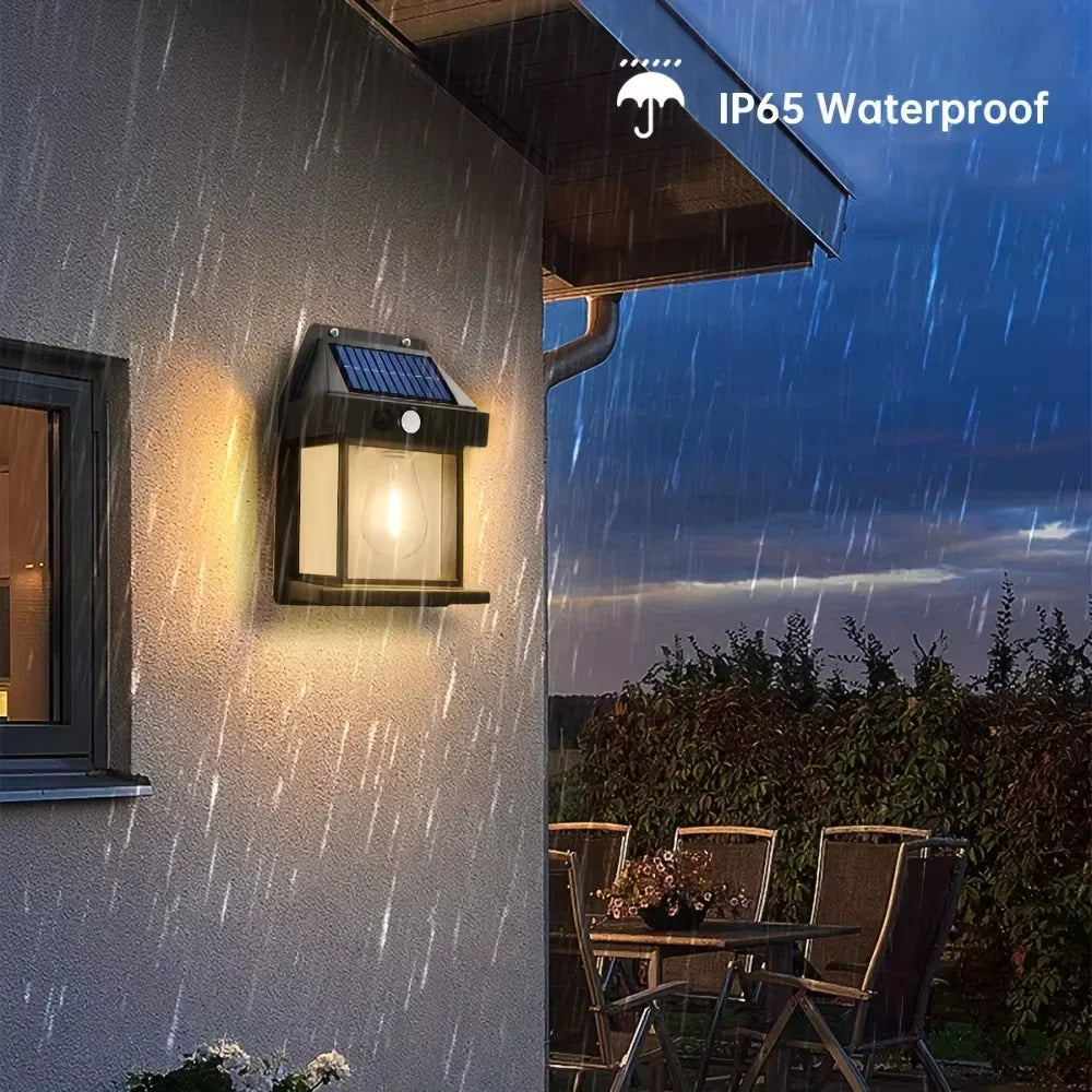 Lampada Solare da Parete per Esterni — LED Impermeabile, Zero Bolletta