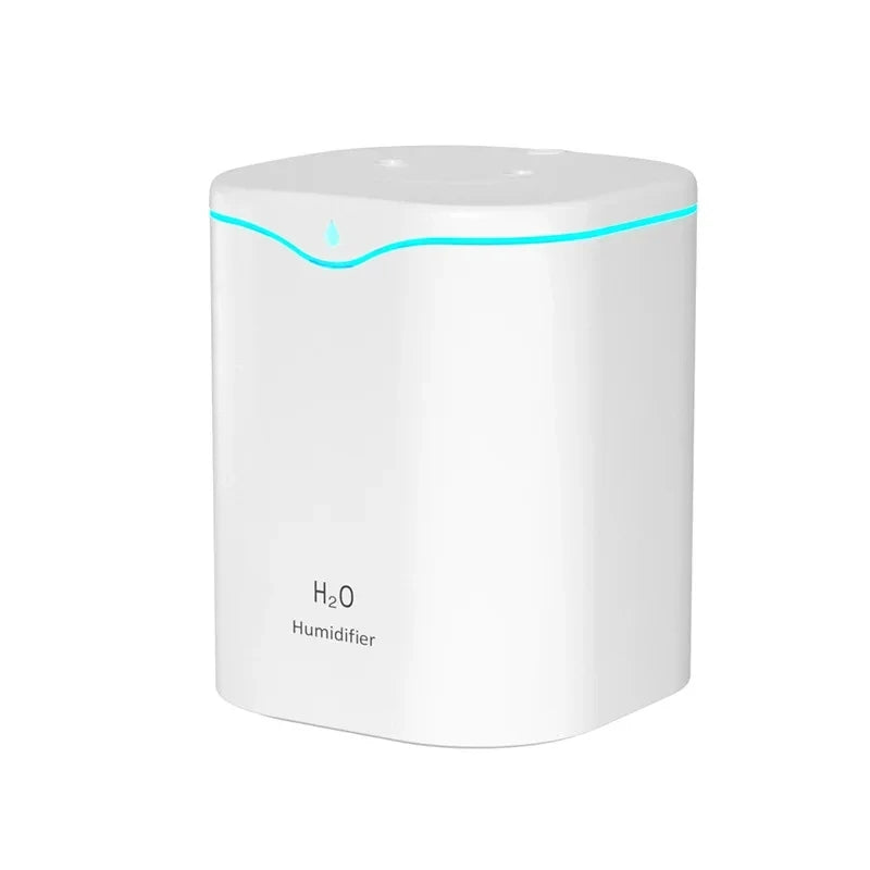 Umidificatore USB 2000ml a doppio getto con oli essenziali per casa e ufficio