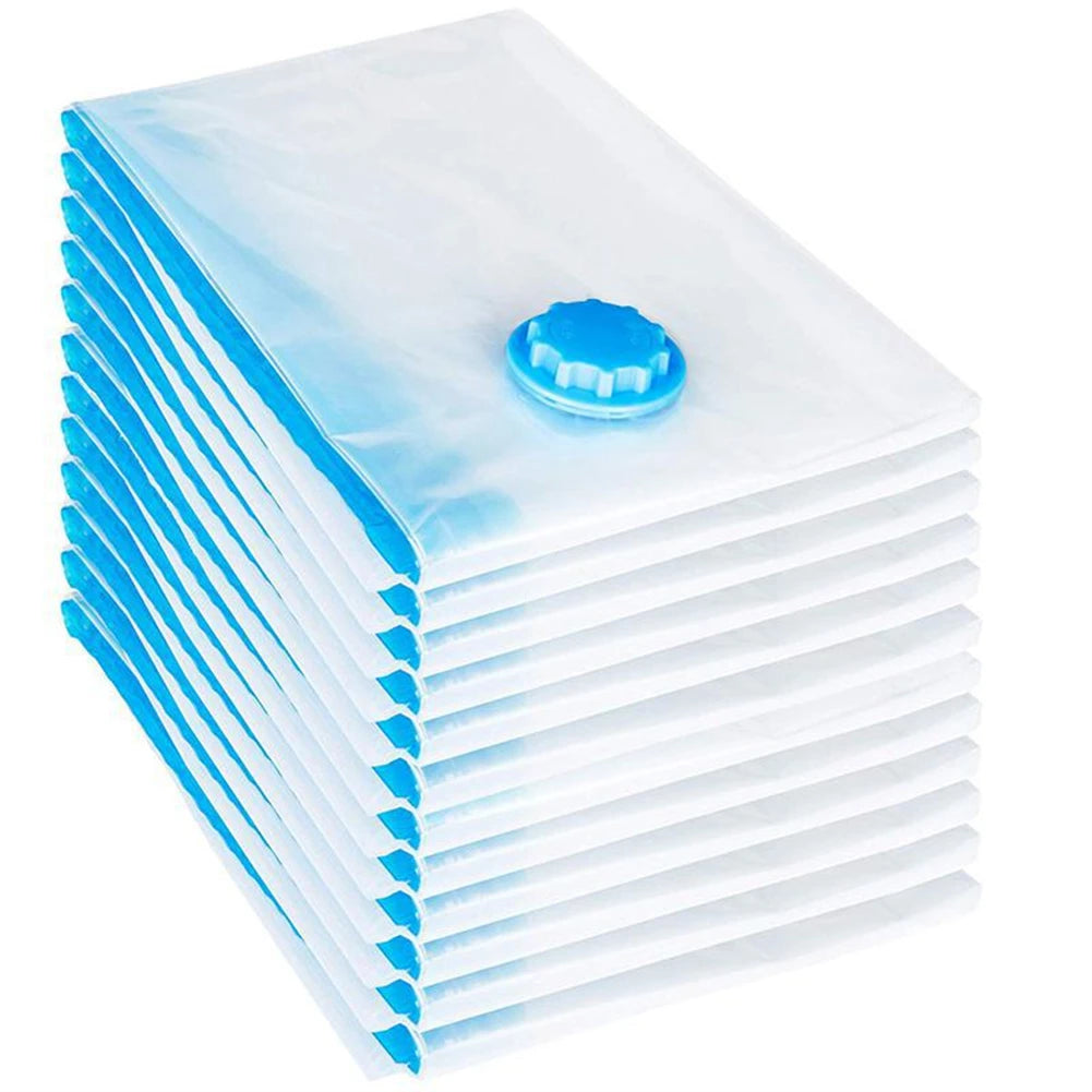Vacuum Storage Bags With Valve Folding Compressed Space Saving Clothes Storage Big Size For Towel Cloth Blanket