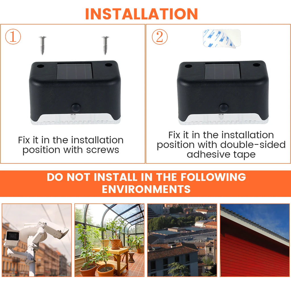 Luci LED Solari 4/8/12/16 pcs – Illuminazione impermeabile per scale e giardino