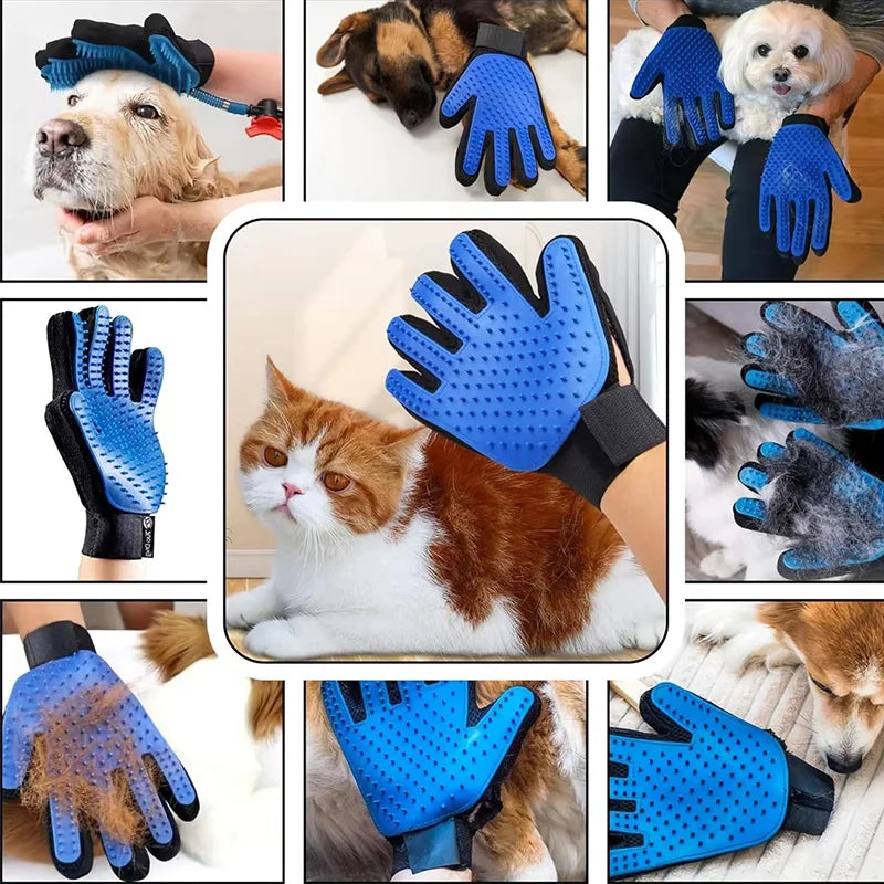 Guanto in Silicone per Rimuovere Peli di Cani e Gatti - Massaggio e Pulizia