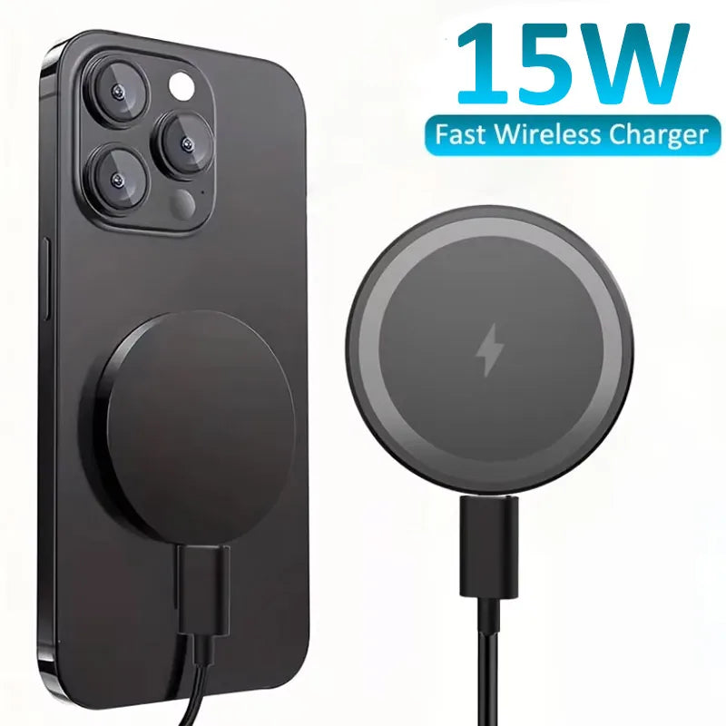 Caricatore Wireless Magnetico 15W per iPhone 12‑17, AirPods 4 Pro – Pad Ultra…