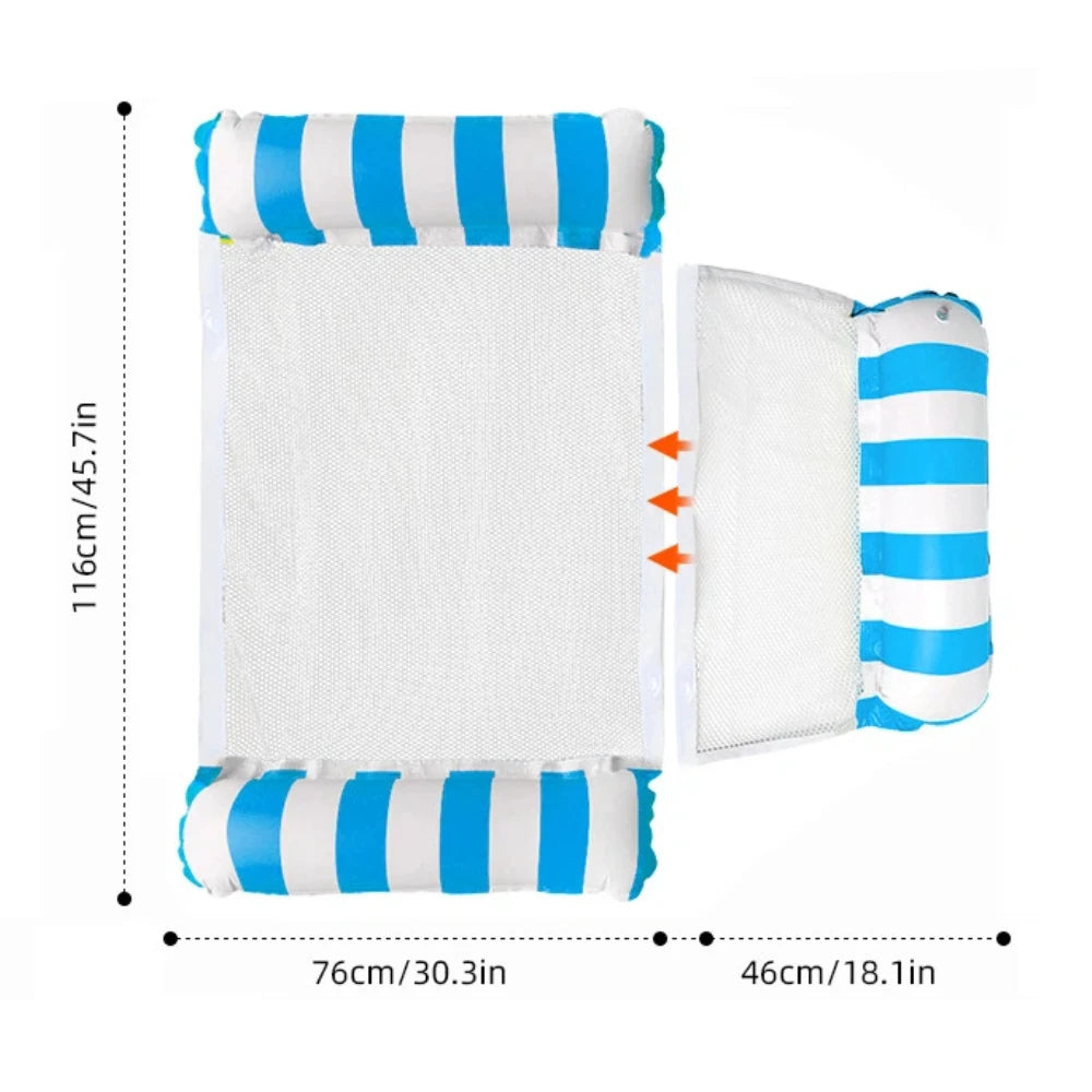 Matelas gonflable pliable pour piscine et mer – fauteuil flottant à…