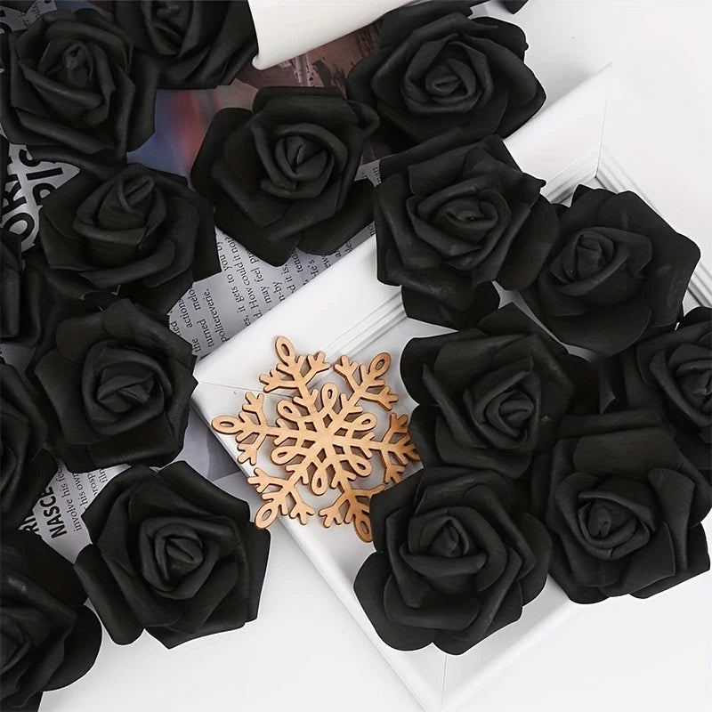 10/20Pcs Artificial Bulk Rose Flowers PE Fake Flower for Home Room Dceor Wedding Party Halloween Thanksgiving Christmas Decor