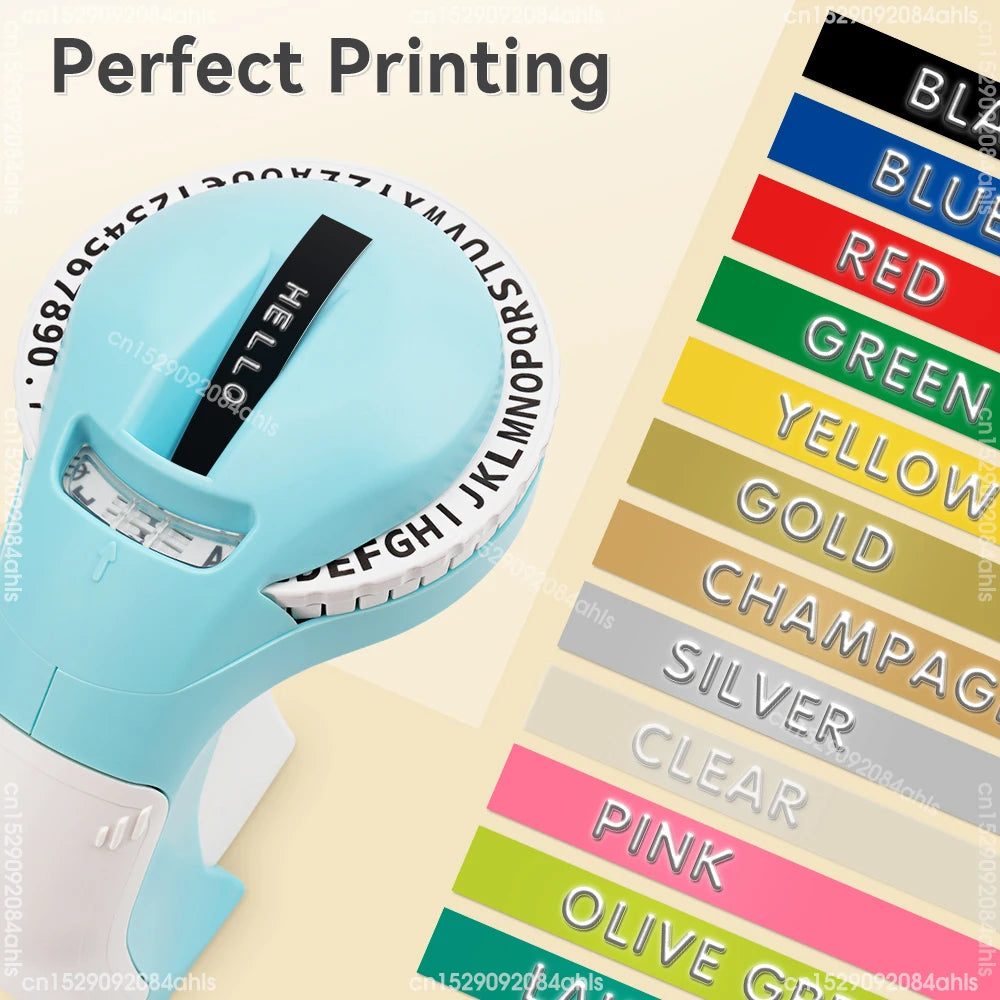 Stampante Etichette Portatile 3D Manuale – Mini Etichettatrice a Nastro