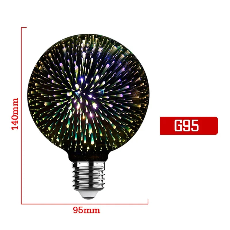 Lampadina LED Edison 3D Colorata E27 4W 360°