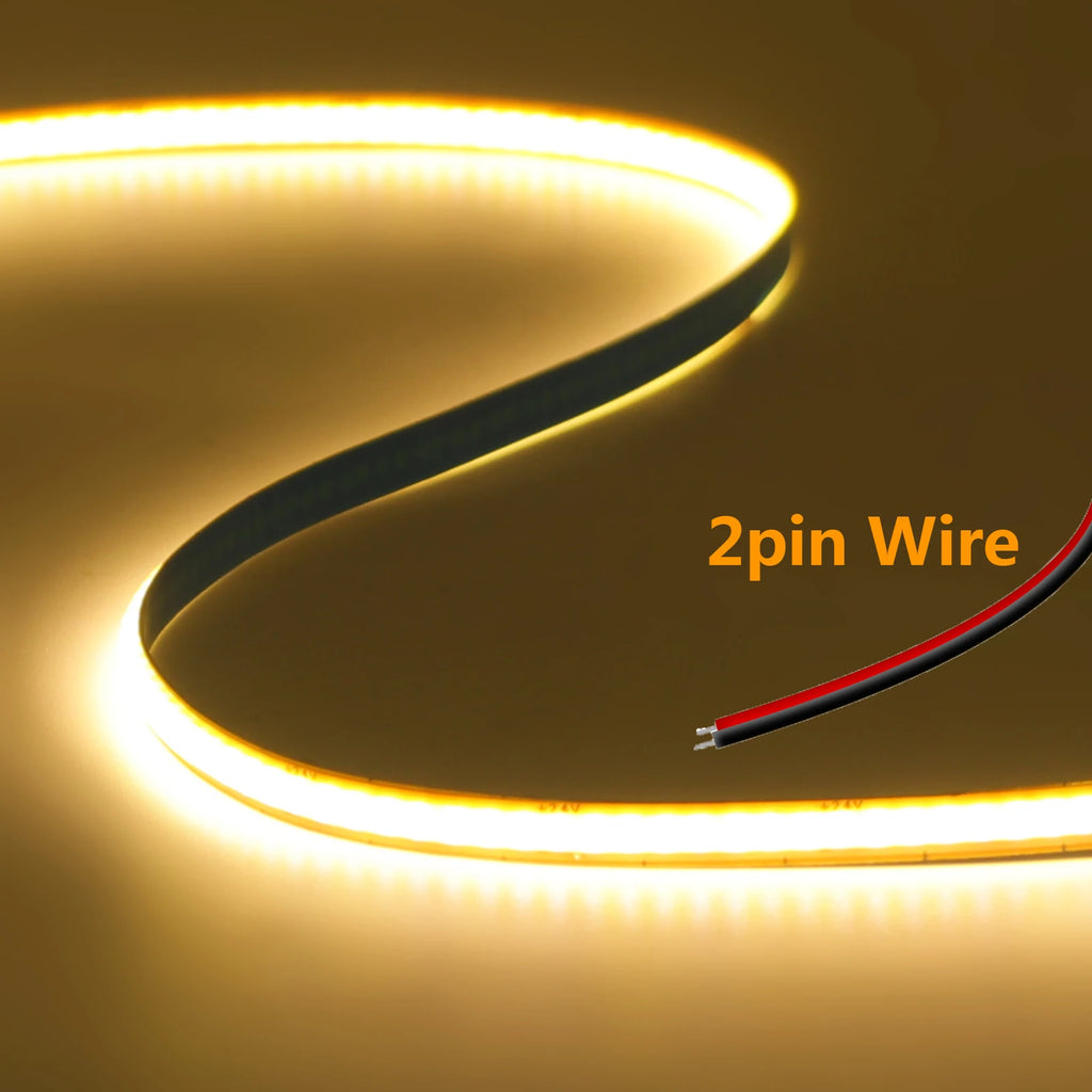 Striscia LED COB 5mm/8mm 400 LED/m 12V-24V Taglio Libero, 3000-6500K