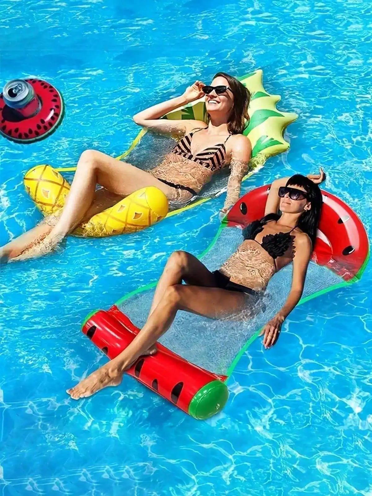 Summer Foldable PVC Inflatable Floating Row Swimming Pool Water Hammock Air Cushion Bed Water Sports Water Bed Can Lie or Sit