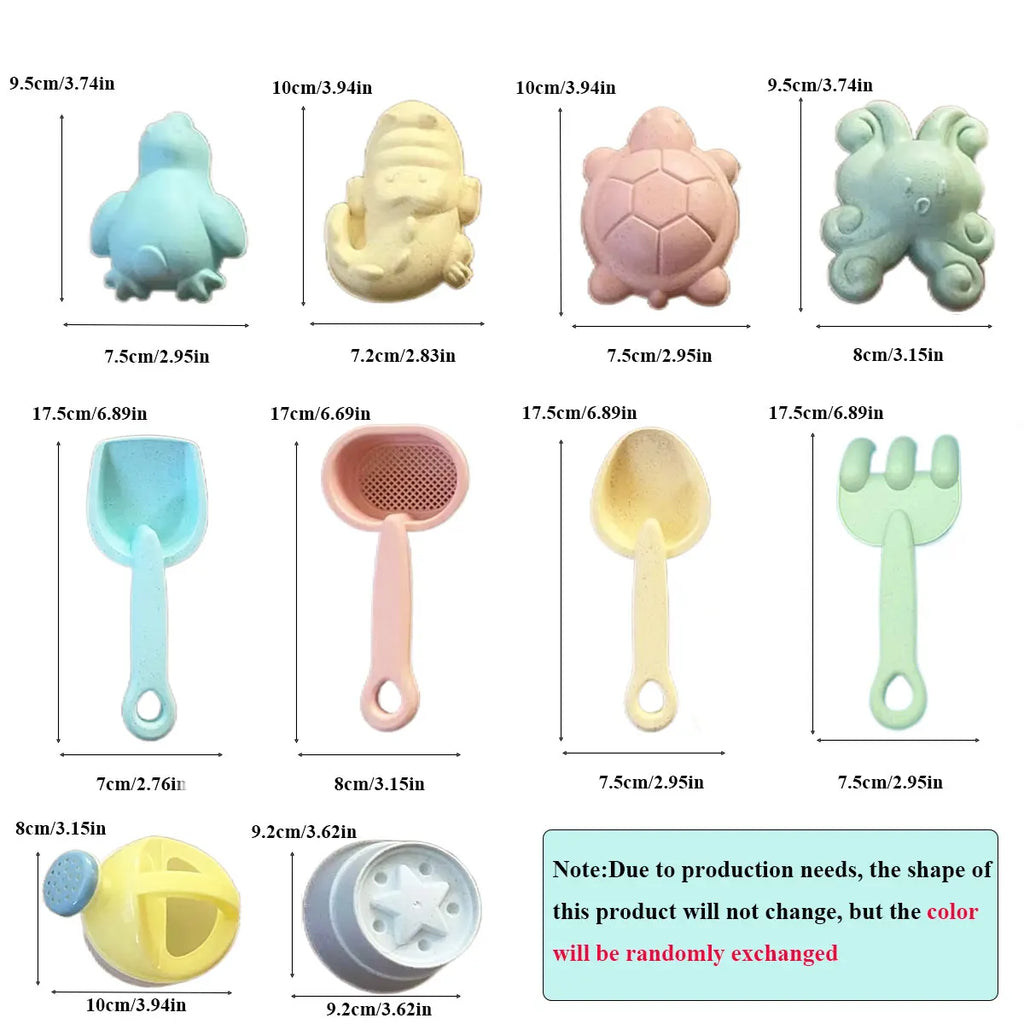 Set estivo 1 pezzo: secchiello pieghevole per sabbia e acqua, accessori colorati