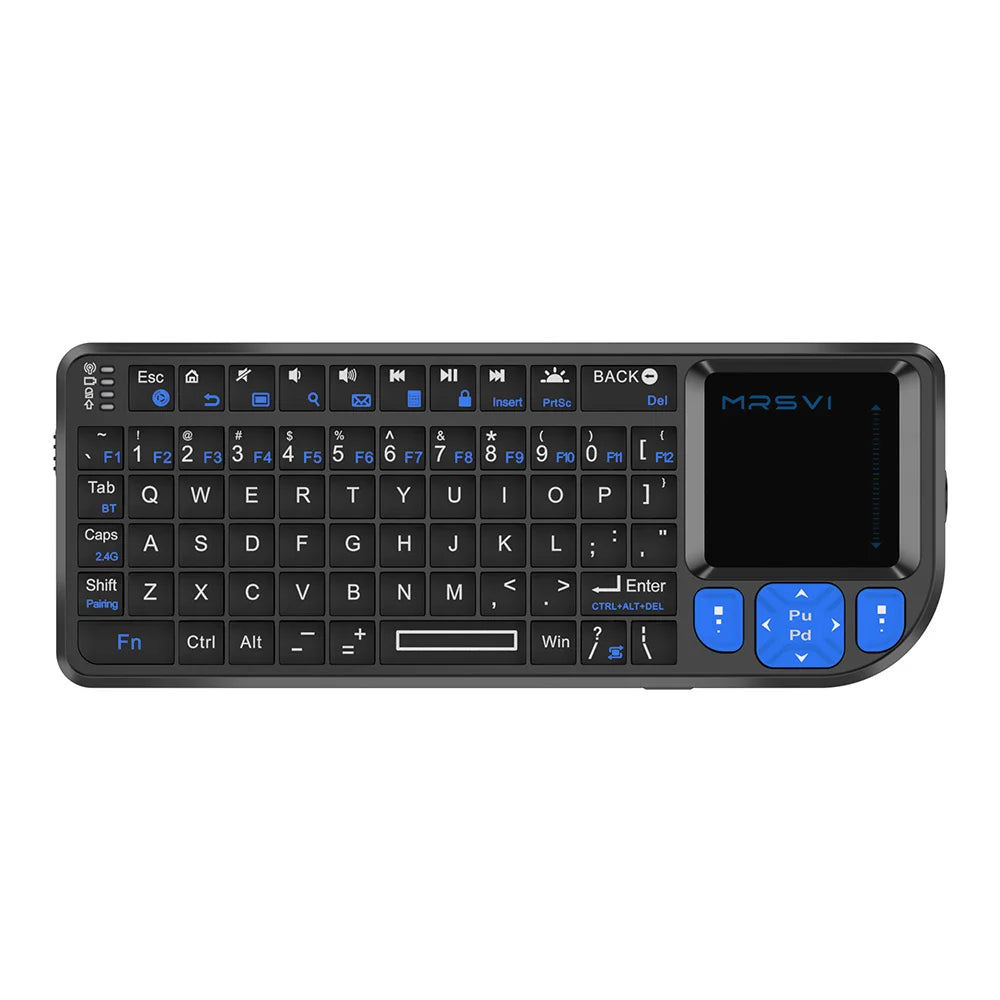 Mini tastiera wireless con touchpad e retroilluminazione RGB, Bluetooth e…