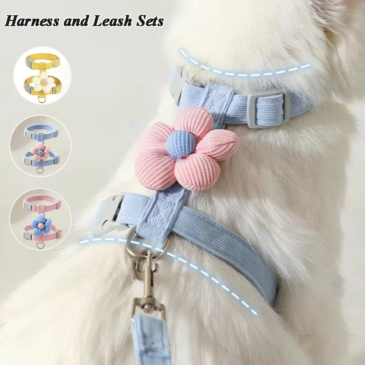 Set guinzaglio e pettorina regolabile per gatto – Comfort e sicurezza