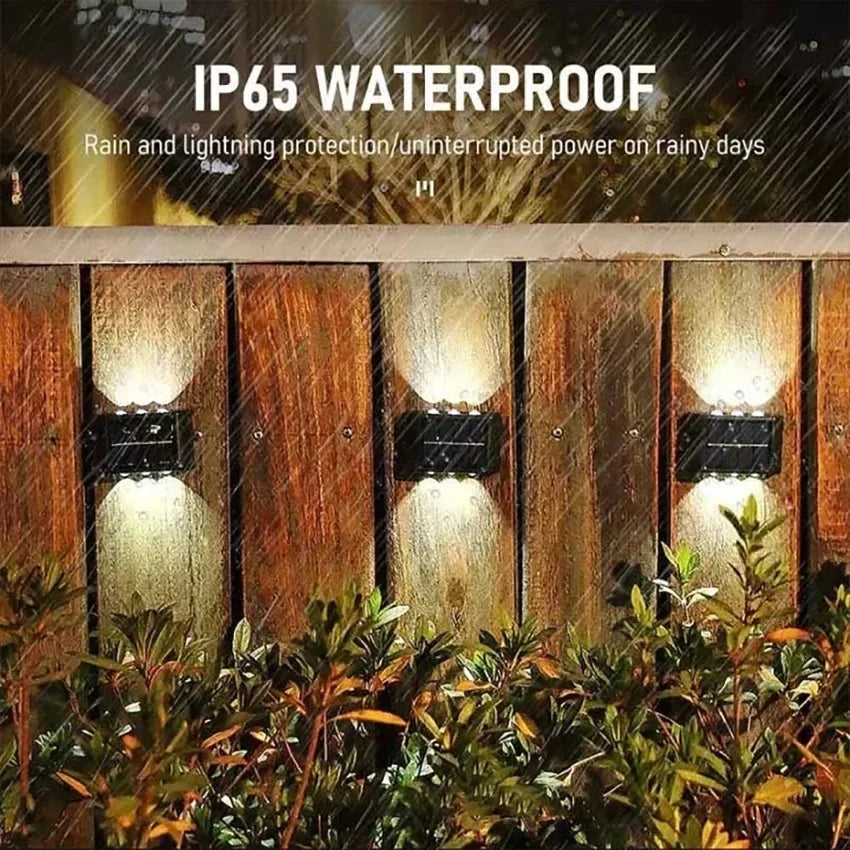 Lampada da Parete Solare 12 LED Impermeabile per Giardino e Patio